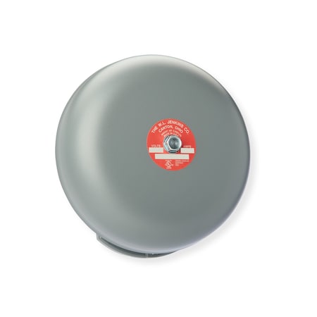 Wl Jenkins Audible, Continous - Vibrating, 120VDC, 94-96 dB, Steel, Grey, Backplate Mount 3205